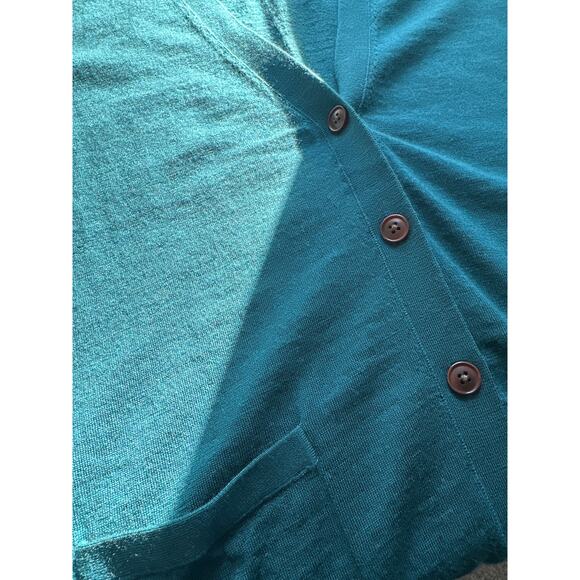 Banana Republic Orla Merino Wool Long Cardigan Dark Juniper Green Size XL - Picture 6 of 9
